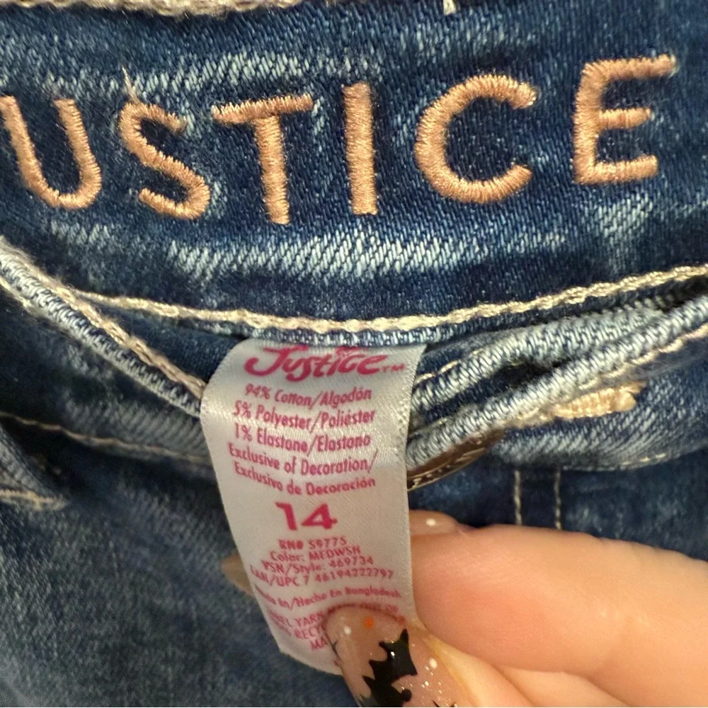 Justice Distressed Jeans, size 14